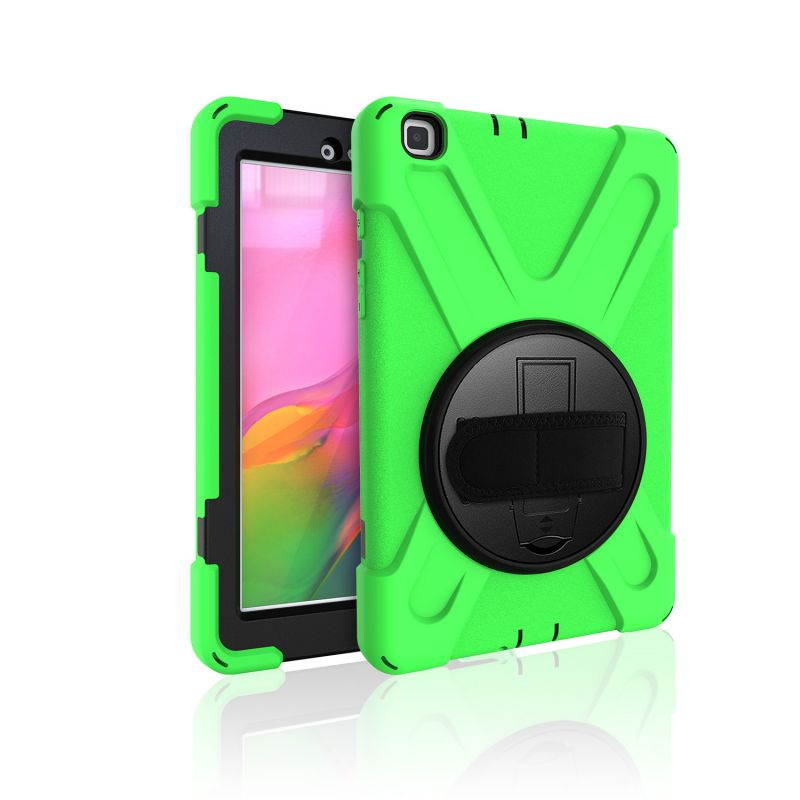 Galaxy Tab A 8.0 T290 Case, Heavy Duty Rugged Shield Case, Shockproof Drop Protection Kickstand Handstrap Shoulderstrap For Samsung Galaxy Tab A 8.0 2019 SM-T290 [Black]