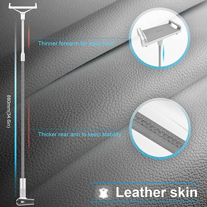 Gooseneck Tablet Holder  Tablet Stand Flexible Arm Clip Tablet Mount Compatible with iPad Mini Pro Air Switch Galaxy Tabs More 47105 Devices Gray