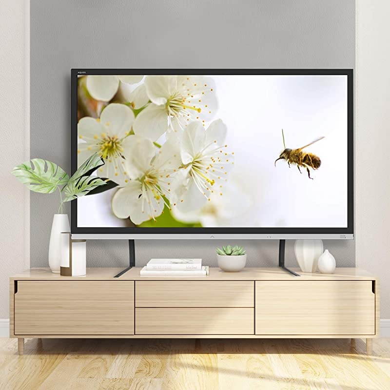 Universal Table Top TV Stand TV Legs TV Base Replacement Height Adjustable Leg Stand for 22 to 65 inch Plasma LCD LED Flat Screen TVs Holds up to 88lbsMax VESA 800 x 500mm