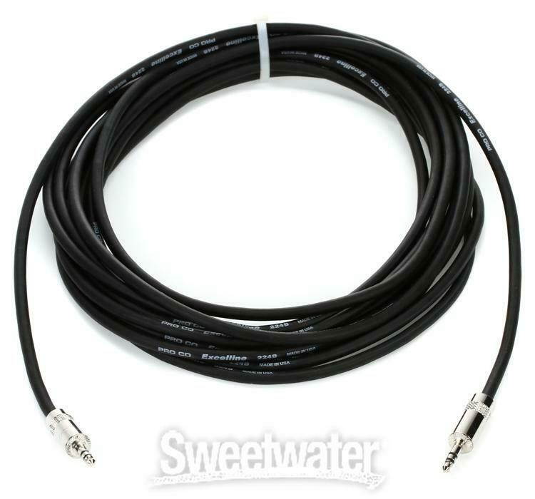 Pro Co BPMBMB-20 Excellines 3.5mm TRS Male to 3.5mm TRS Male Cable - 20 foot