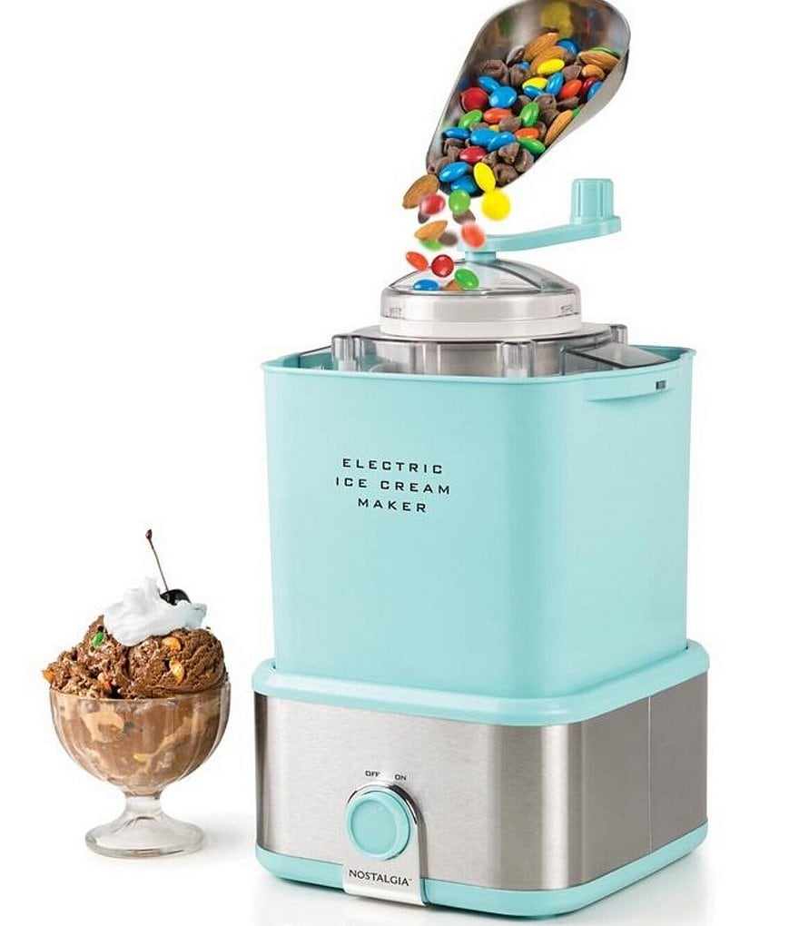 Nostalgia Electrics 2-Quart Ice Cream Maker with Candy Crusher