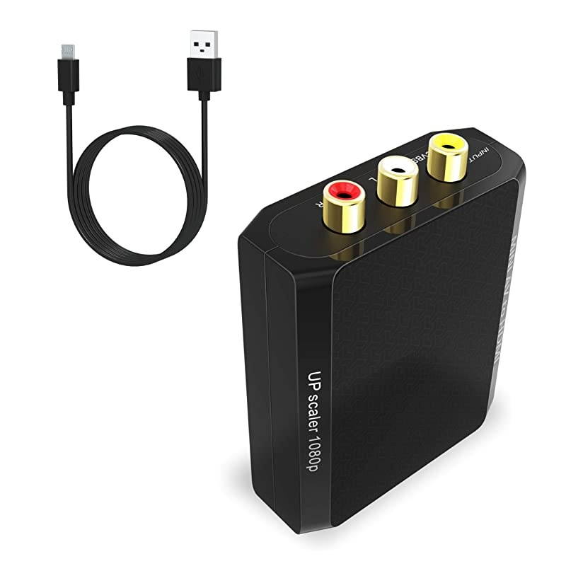 RCA to HDMI Converter  1080P AV to HDMI ConverterComposite to HDMI Converter for XboxPS2WiiVHSVCRDVD to Play on HDMI Digital TV