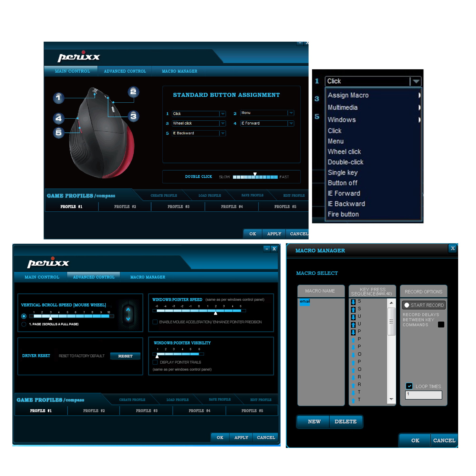 Perixx PERIMICE-518R Wired USB Ergonomic Vertical Mouse - Right Handed Design - Perixx PERIMICE-518R Wired USB Ergonomic Vertical Mouse - Right Handed Design - For Large Hands - 5 Programmable Buttons
