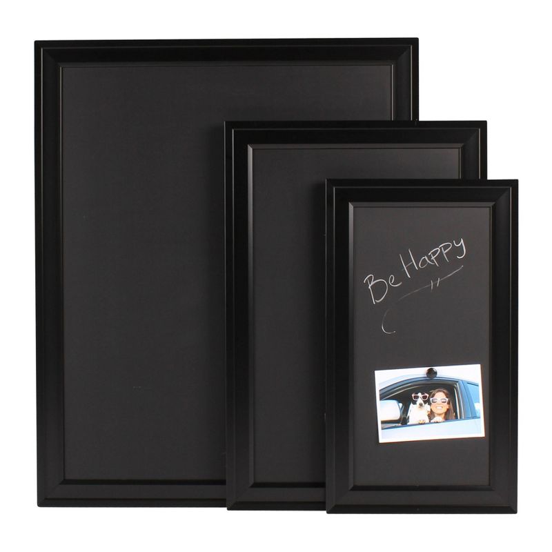 19" x 28" Bosc Framed Magnetic Chalkboard Black - DesignOvation