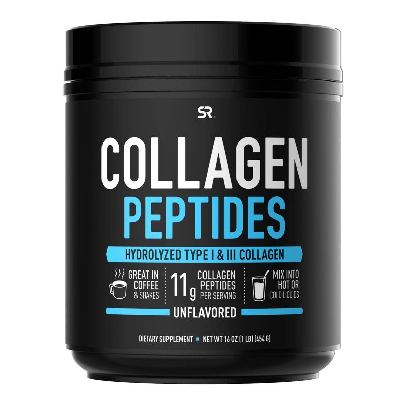 Sports Research Type 1 & 3 Hydrolyzed Collagen Peptides - Unflavored - 16oz