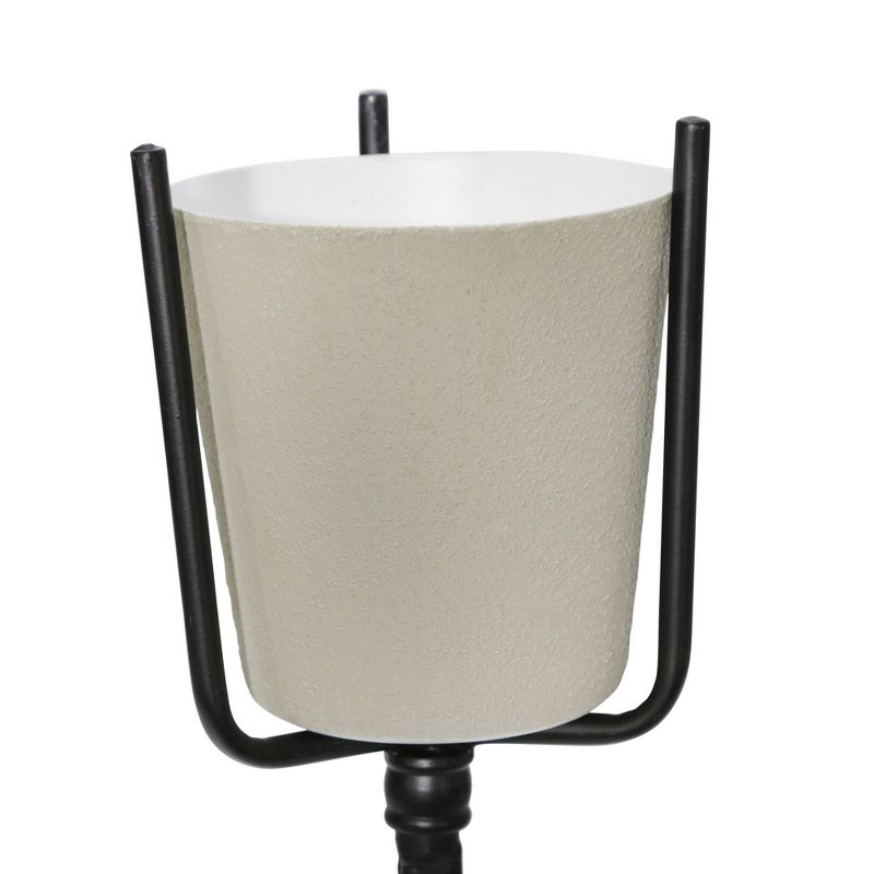 27.5" Metal Planter on Stand Ivory - Sagebrook Home