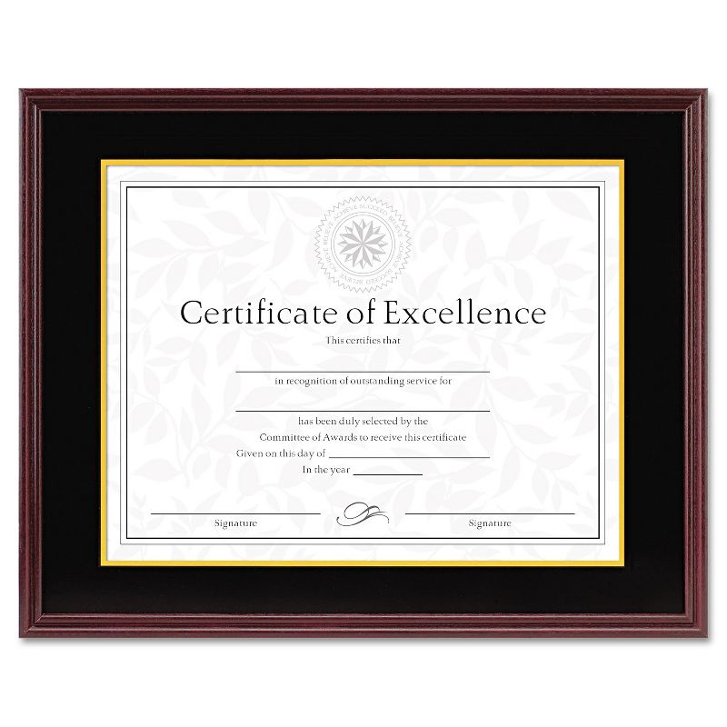 Dax Hardwood Document/Certificate Frame w/Mat 11 x 14 8 1/2 x 11 Mahogany 1511TM