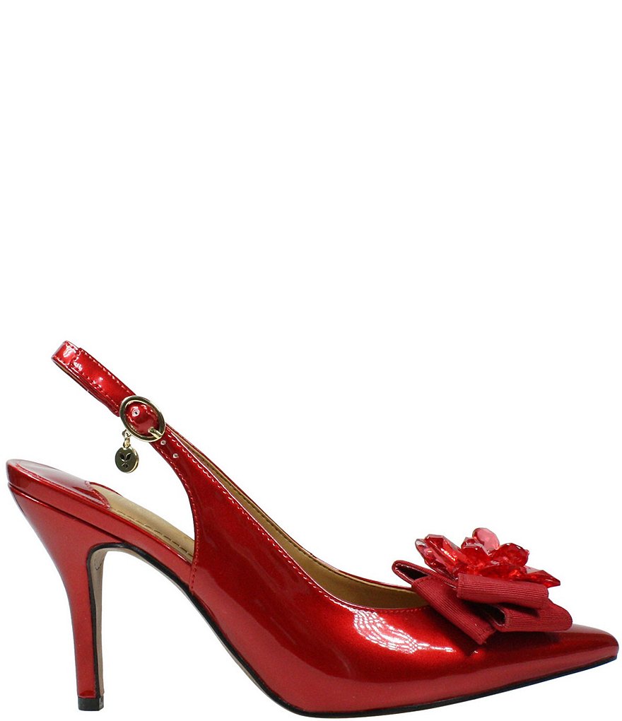 Trotters Kari Pearlized Leather Block-Heel Pumps