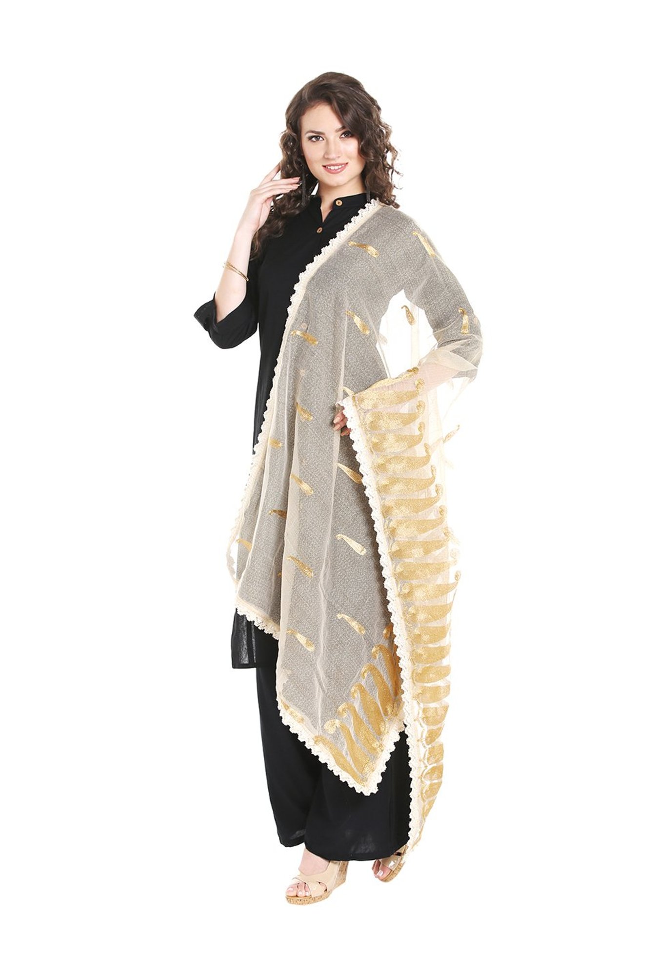Dupatta Bazaar Beige Dupatta