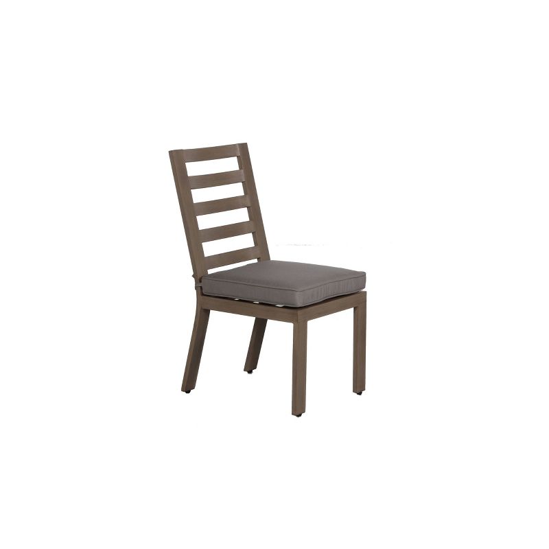 Aruba 7pc Patio Aluminum Frame Dining Set with Sunbrella Cushions - Gray - Teva Patio Furniture