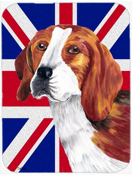 Beagle with English Union Jack British Flag Mouse Pad, Hot Pad or Trivet SC9826MP