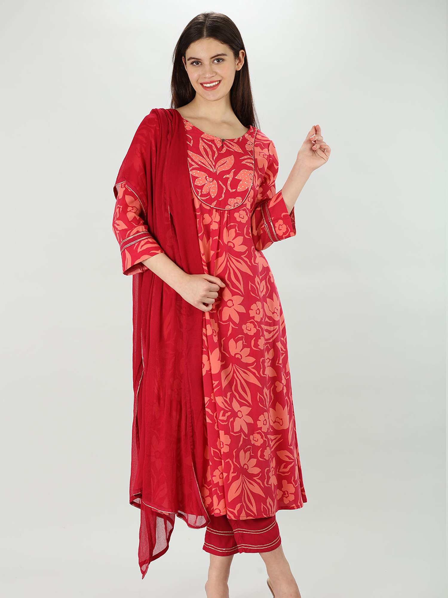 Mustard Pink Regular Fit Palazzos