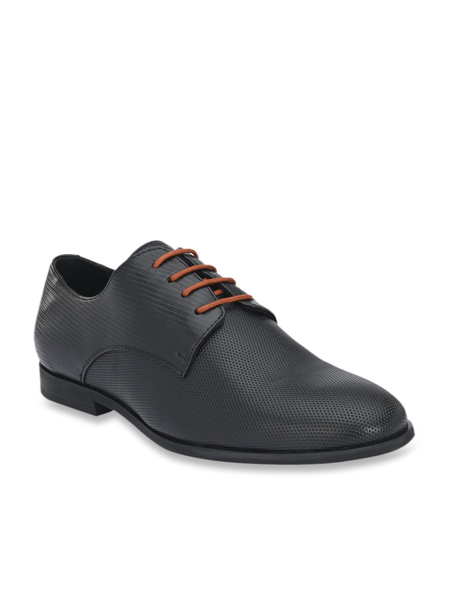Delize Men's Black Derby Shoes