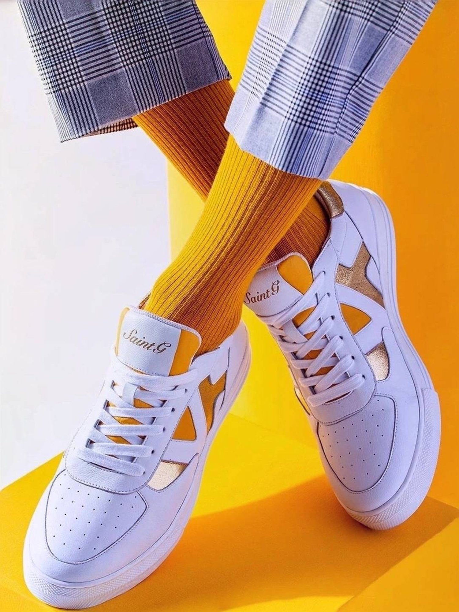 Saint G Men's Felix Yellow Casual Sneakers