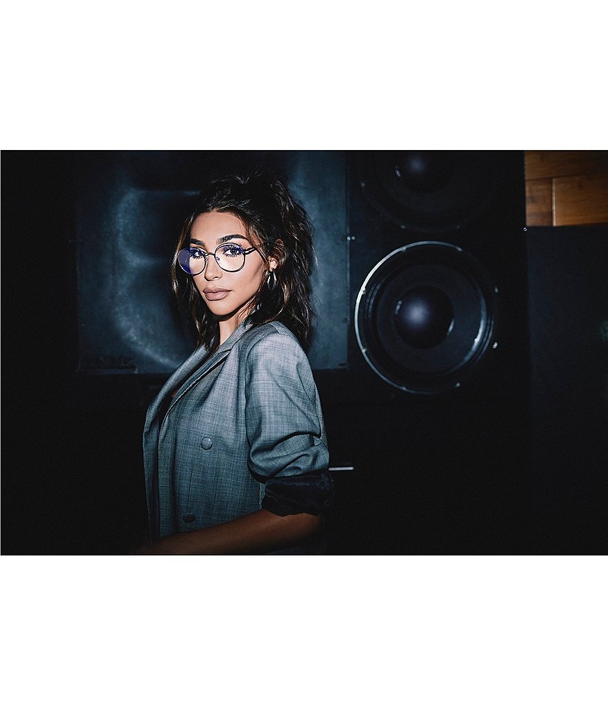 Quay Australia I See You Round Blue Light Glasses