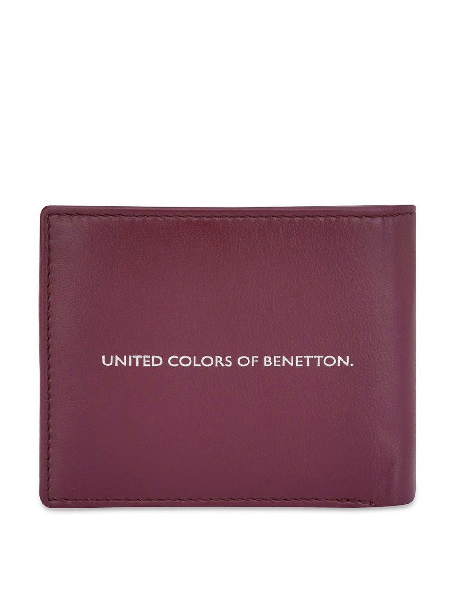 United Colors of Benetton Genaro Wine Leather Solid Bi-Fold Wallet