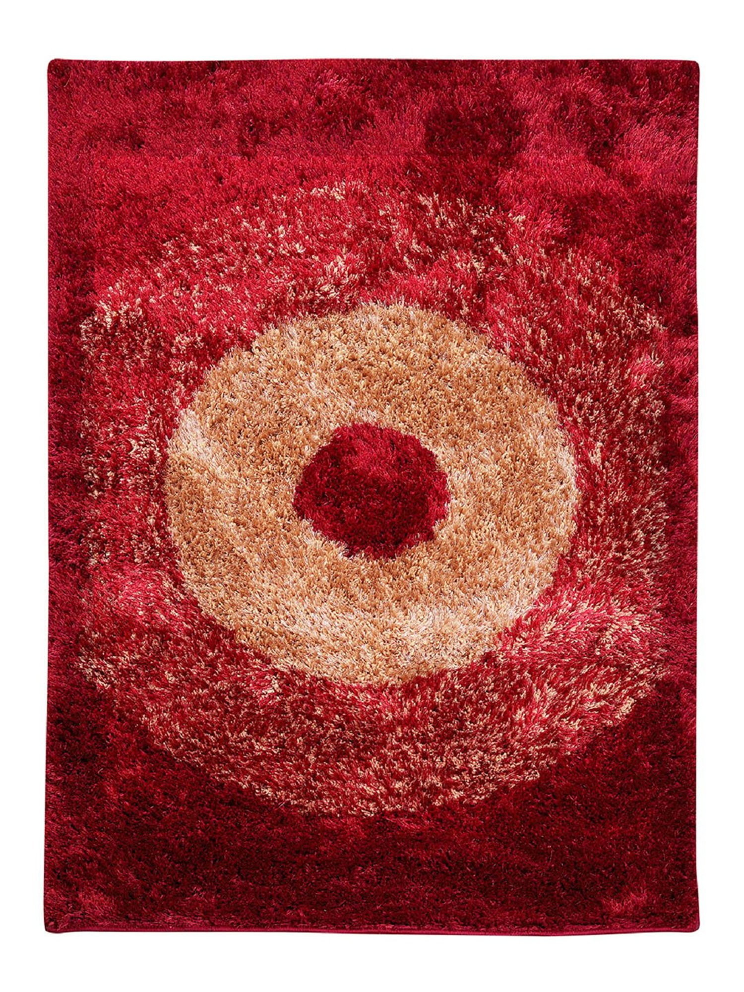 Romee Maroon Polyester Geometric Carpets