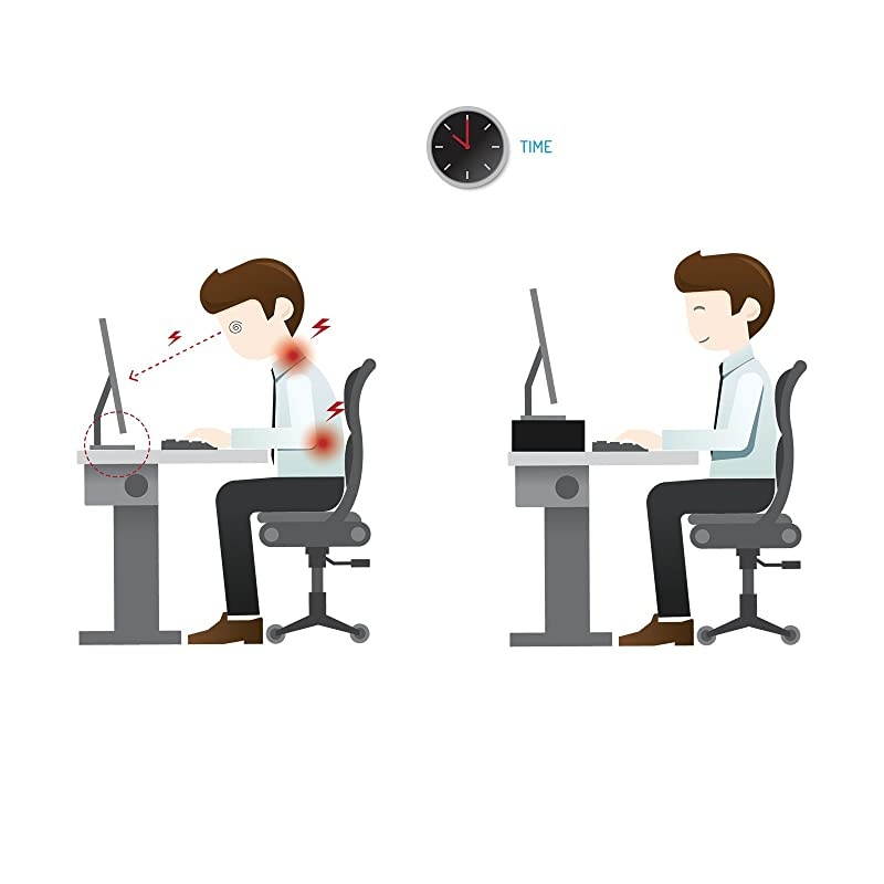 Monitor Stand Riser 213 Inch Wood Monitor Riser Stand with Storage Organizer Desktop Ergonomic Monitor Stand Riser with Cellphone Holder and Cable Management Black