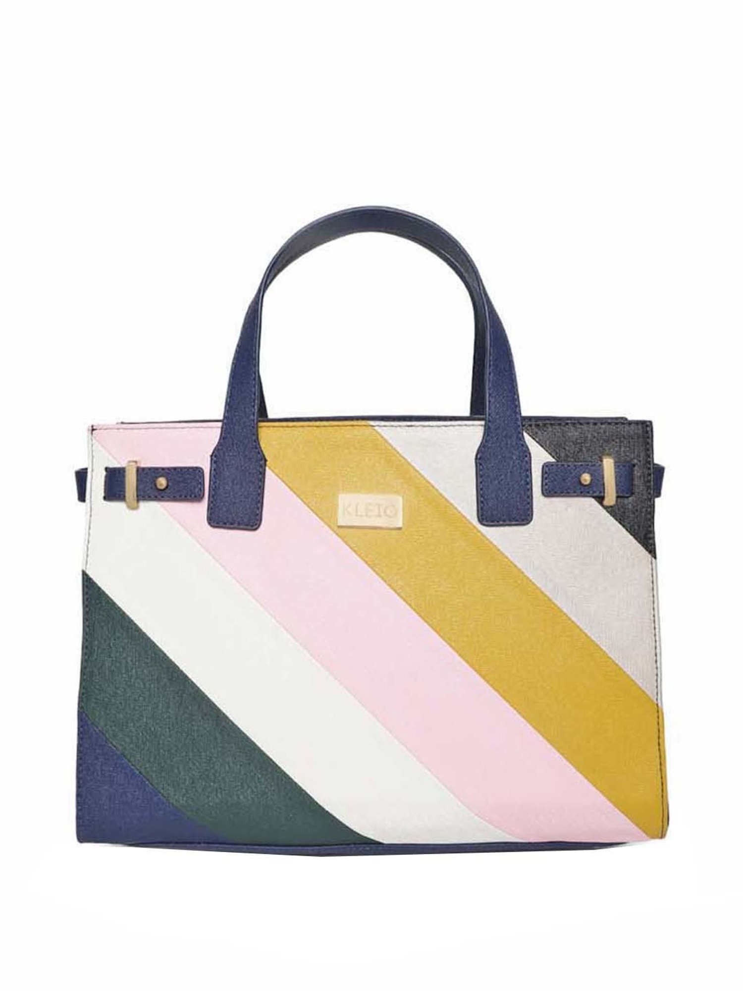 KLEIO Multicolor Color Block Medium Handbag
