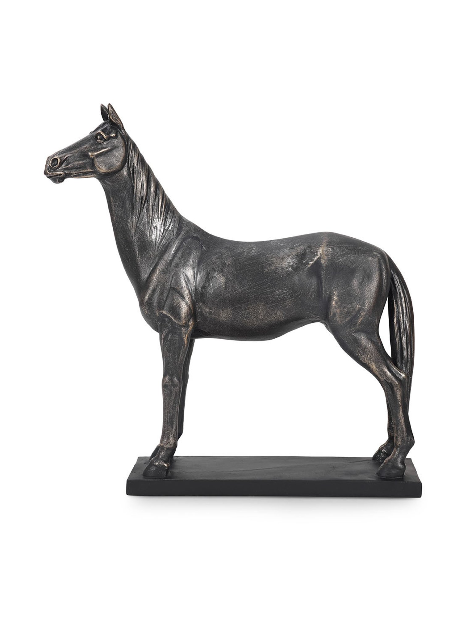 Pure Home and Living White Polyresin Standing Horse Figurine