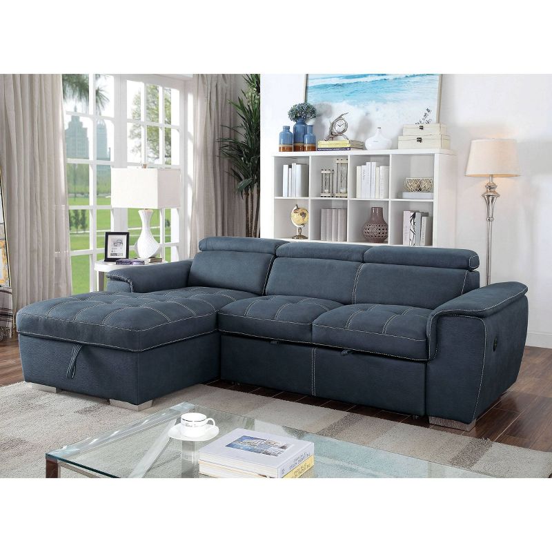 Mendecino L Shaped Sectional Bluish Gray - miBasics