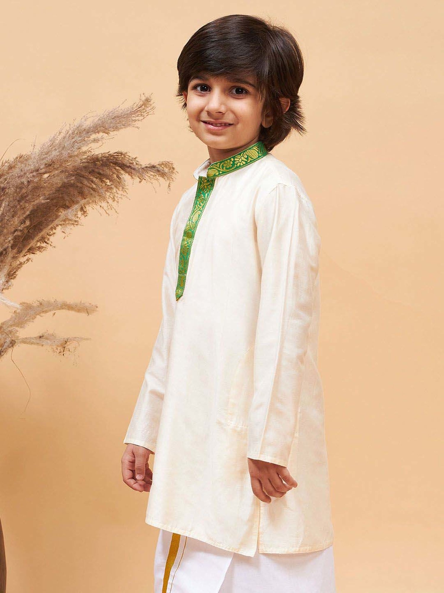 KISAH Kids Multicolor Cotton Printed Full Sleeves Kurta