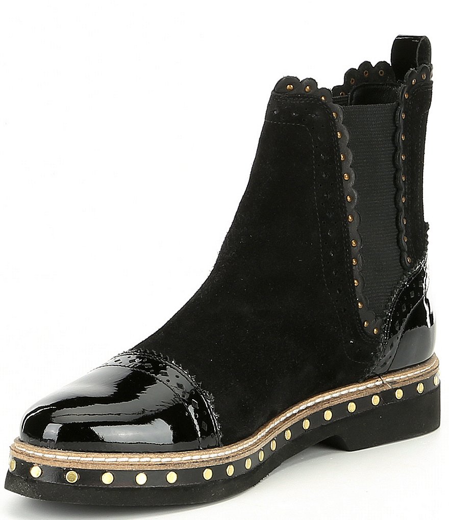 Free People Atlas Studded Suede Chelsea Booties