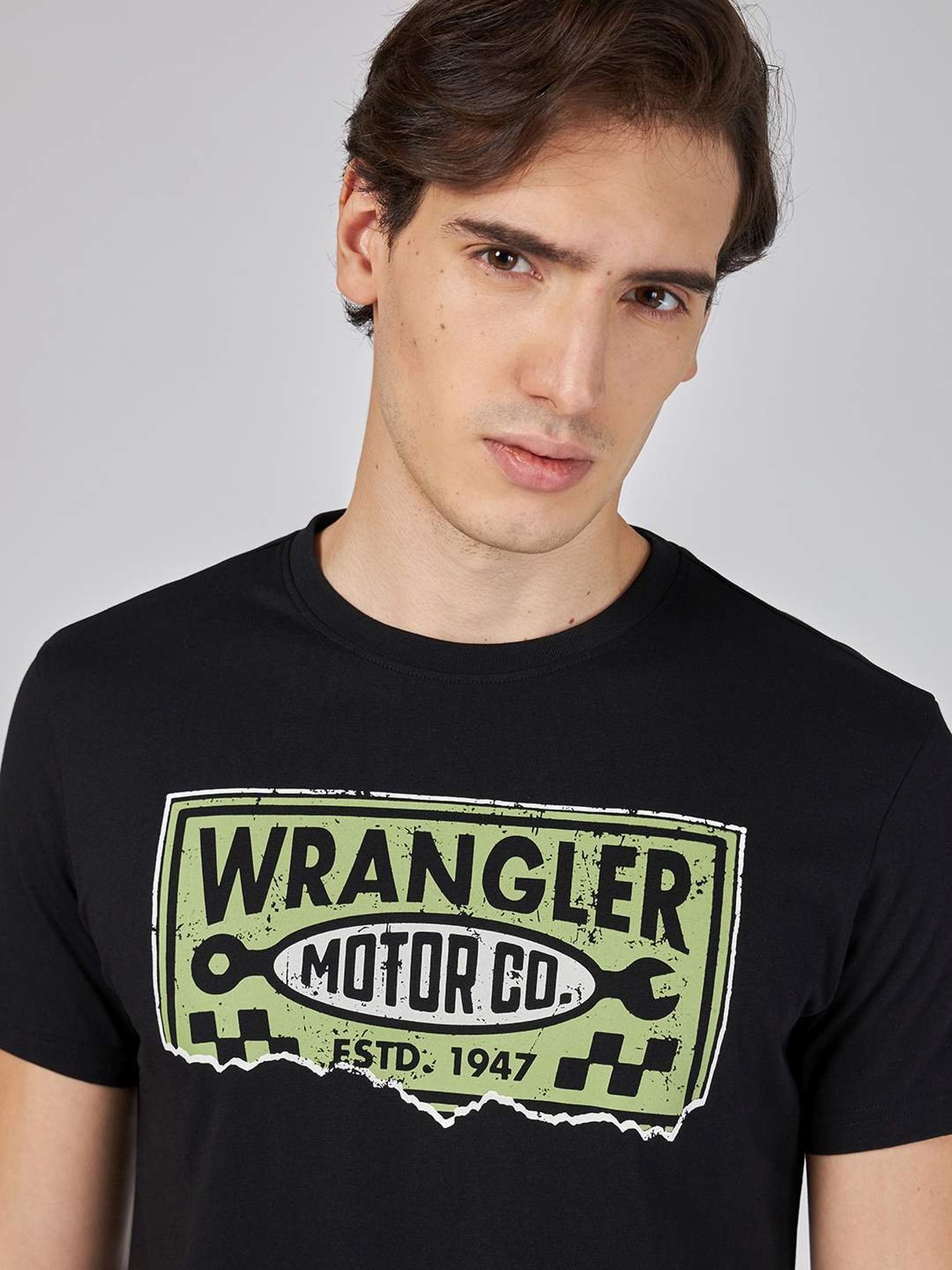 Wrangler Black Beauty Regular Fit Printed T-Shirt