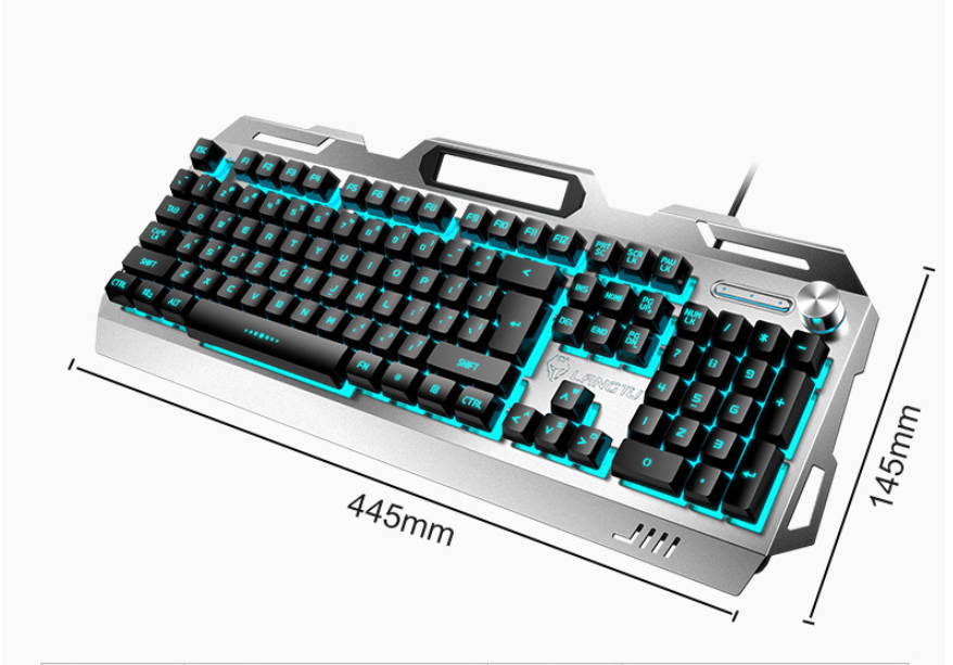 Wolf Way V2 Wired Gaming Keyboard Genuine Mechanical Feel USB Keyboard Wired Keyboard Wish