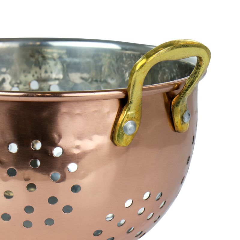 Gibson Home Rembrant 5.7 Inch Stainless Steel Mini Colander in Copper