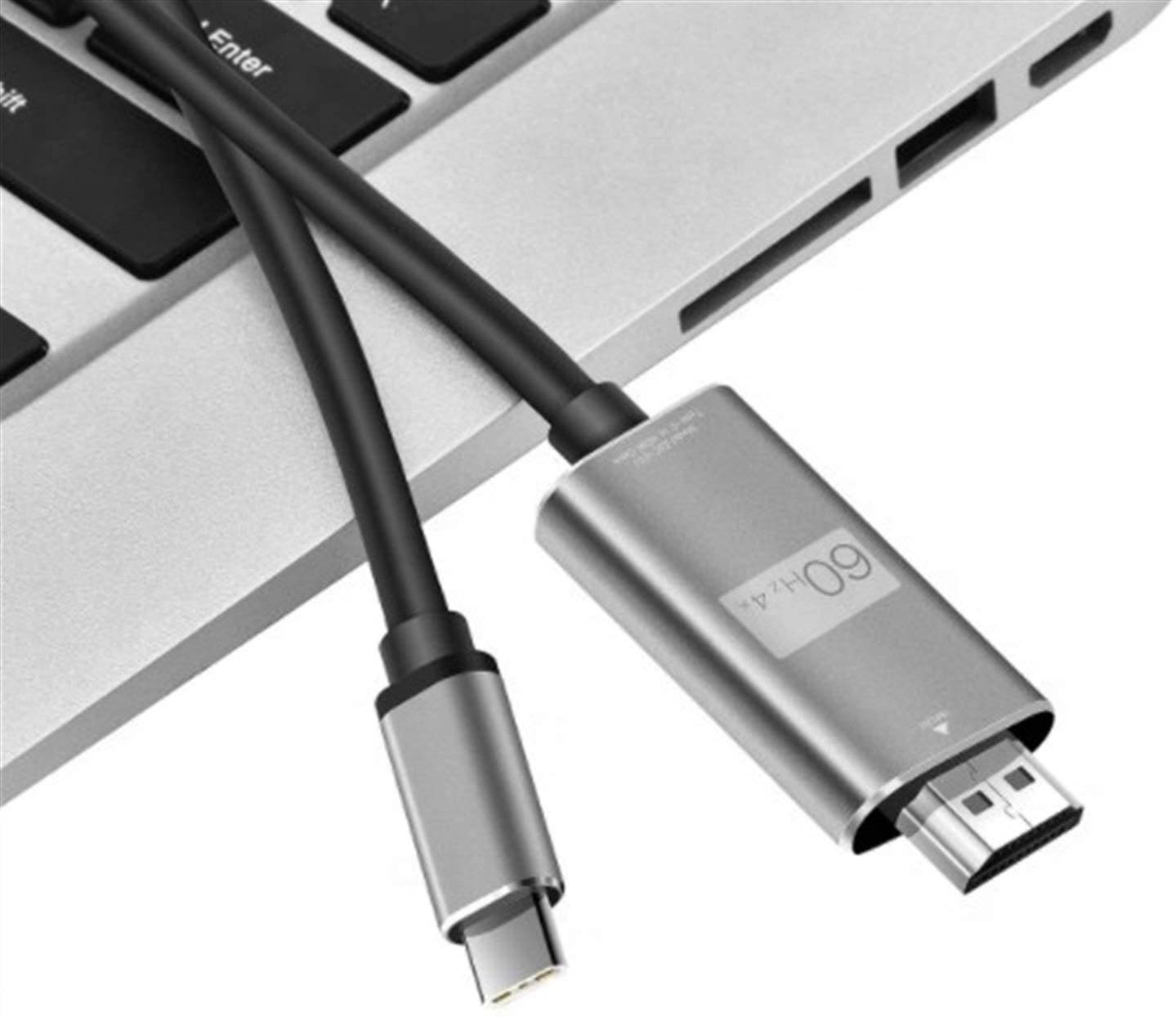 Thunderbolt 3 Cable (1.8M/6.3Ft) USB-C to HDMI 4K & Data High Speed Transfer Fast ChargingCompatible with LaptopSmartphoneComputerMacBook