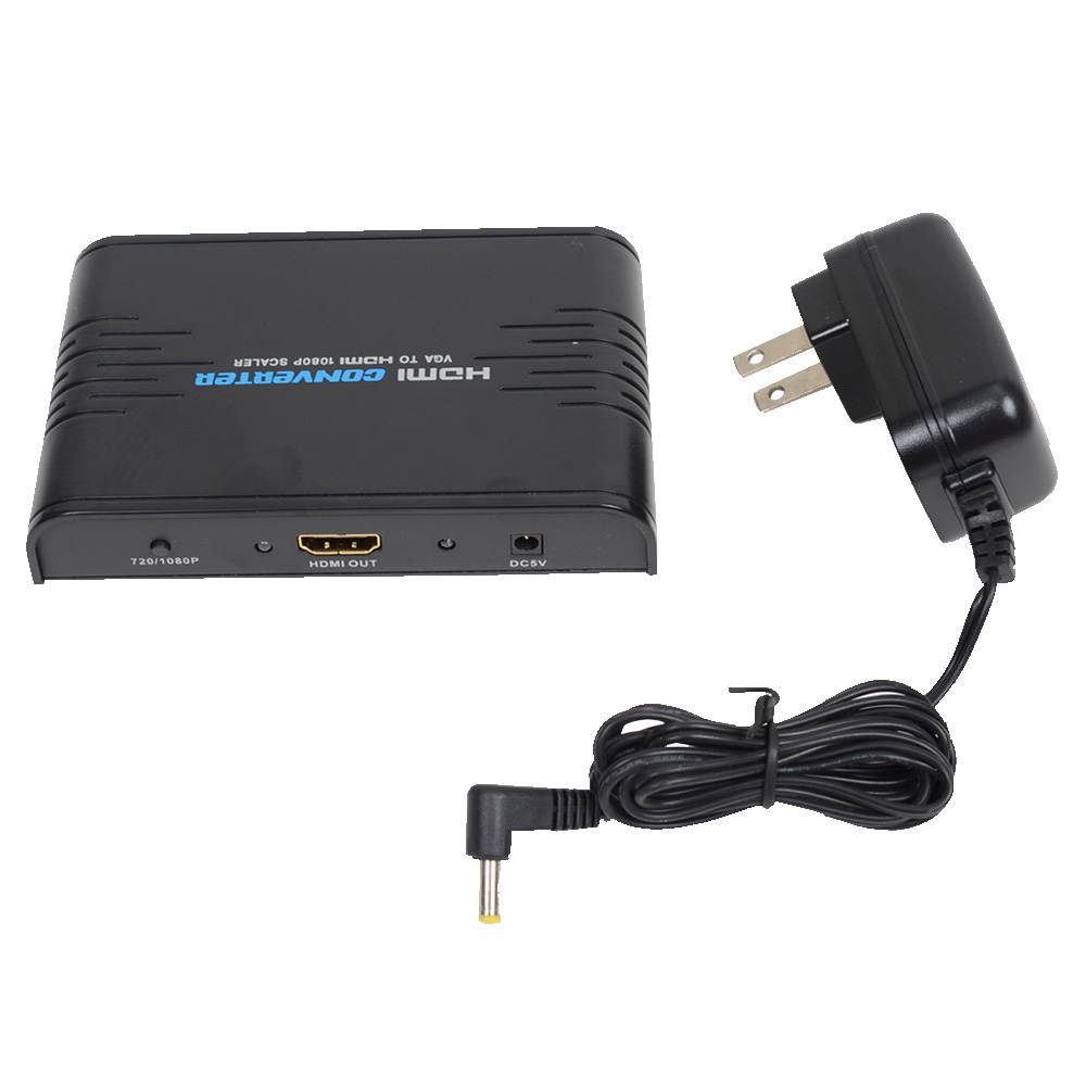 VideoSecu PC Laptop VGA to HDTV HDMI Audio Video Digital Signal Switch Converter CCTV Surveillance with Free Power Supply C6K