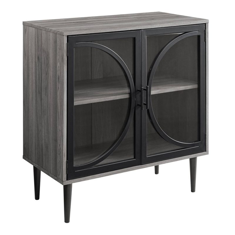 Modern Industrial Storage Cabinet Slate Gray - Saracina Home