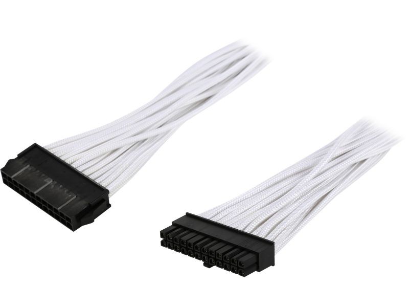 Phanteks PH-CB24P_BW 1.64 ft. (0.50 m) 24 Pin M/B Extension Cable 500mm Length