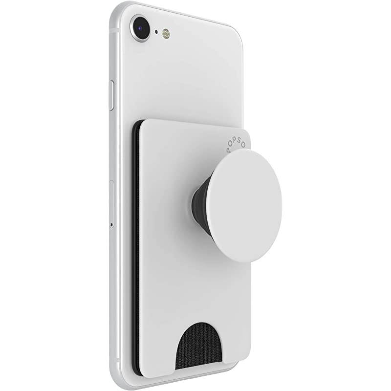 PopWallet+ Swappable and Repositionable Wallet White Black