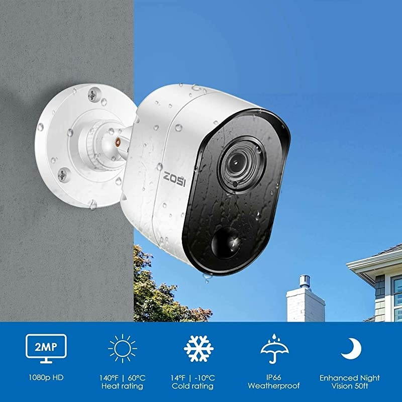 H.265+ Full 1080p Home Security Camera System, 5MP-Lite 8 Channel CCTV DVR with Hard Drive 1TB and 8 x 1080p Weatherproof Surveillance Camera Outdoor Indoor with 80ft Night Vision, Motion Alerts