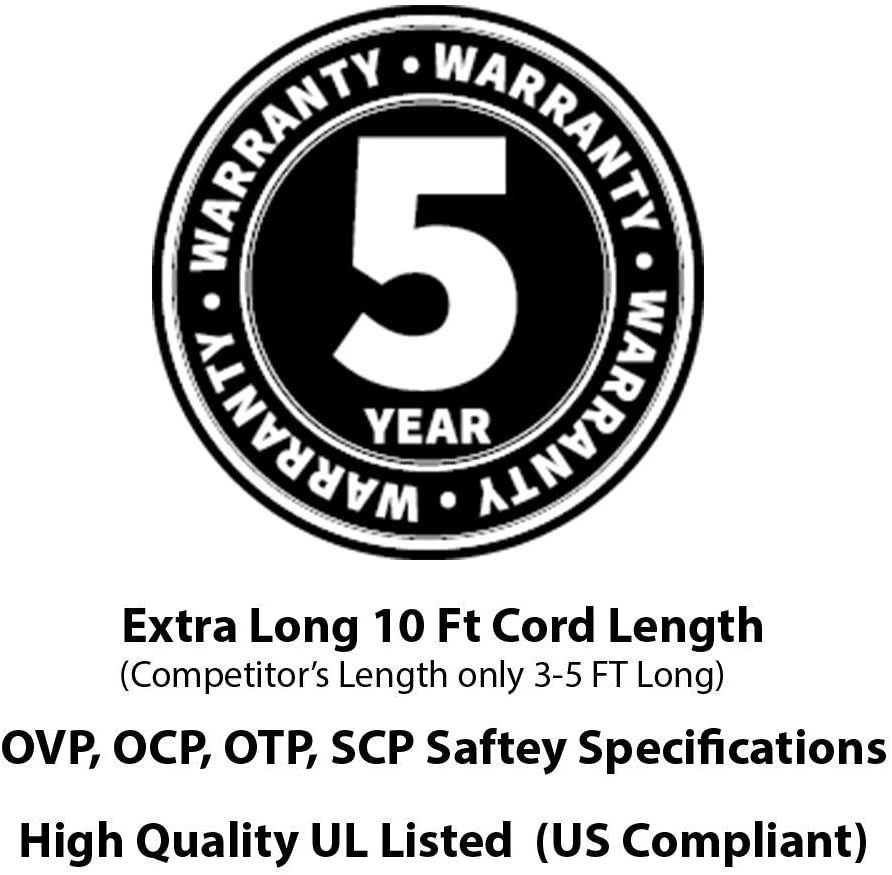 Omnihil 30 Feet AC Power Cord Compatible with Moog Subsequent 37 CV Analog Synthesizer