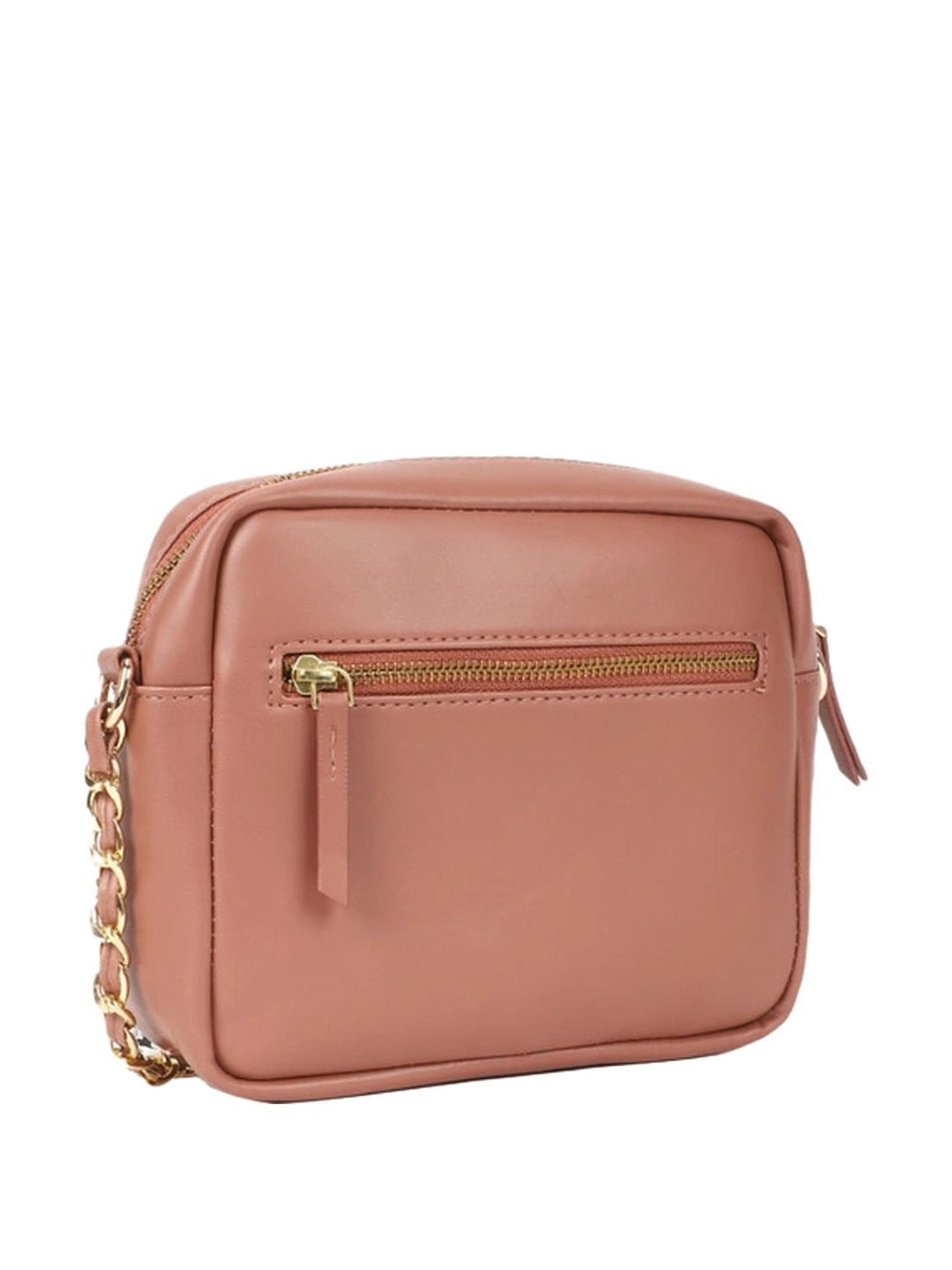 Carlton London Pink Quilted Medium Sling Handbag