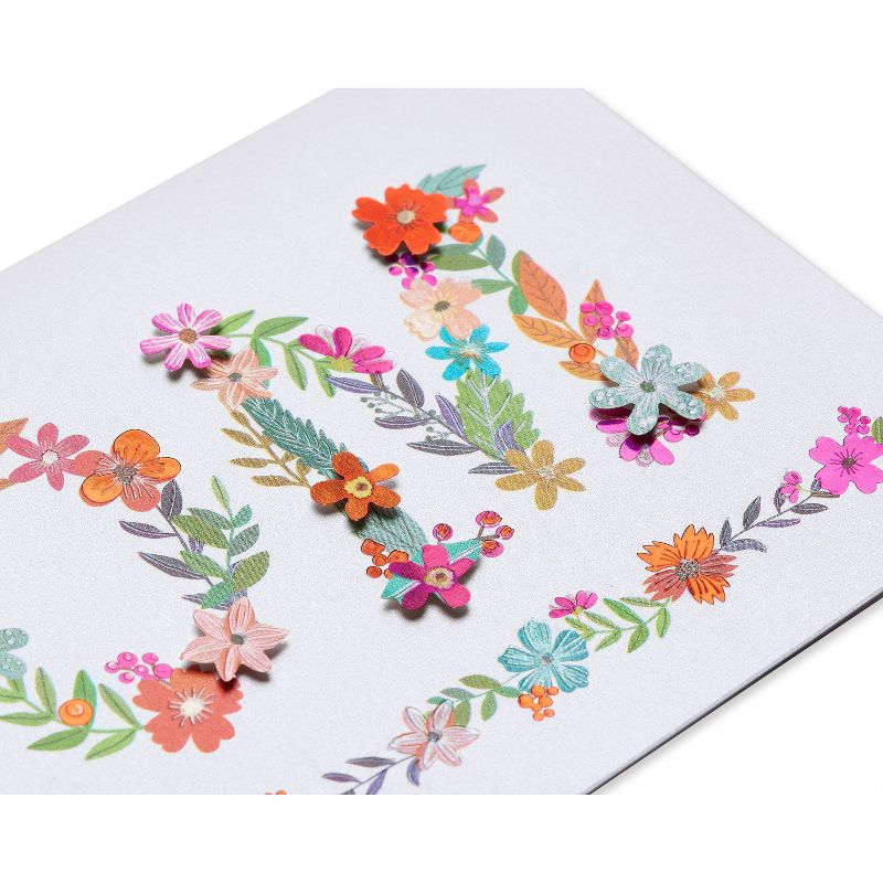 Mothers Day Greeting Card Flower Mom Lettering - PAPYRUS