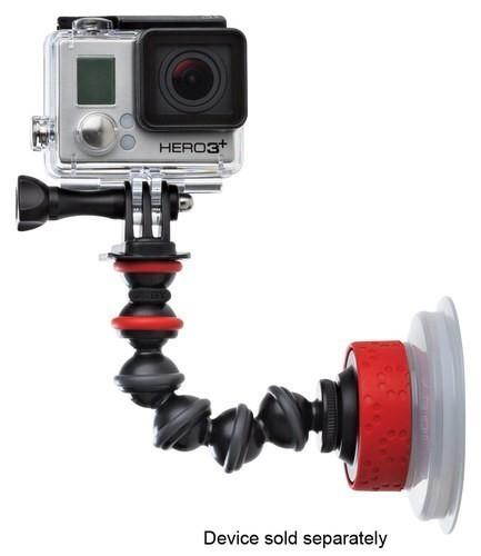 Joby Action Camera Suction Cup & GorillaPod Arm (Black/Red) for GoPro and Action Sports Video Camera Camcorders