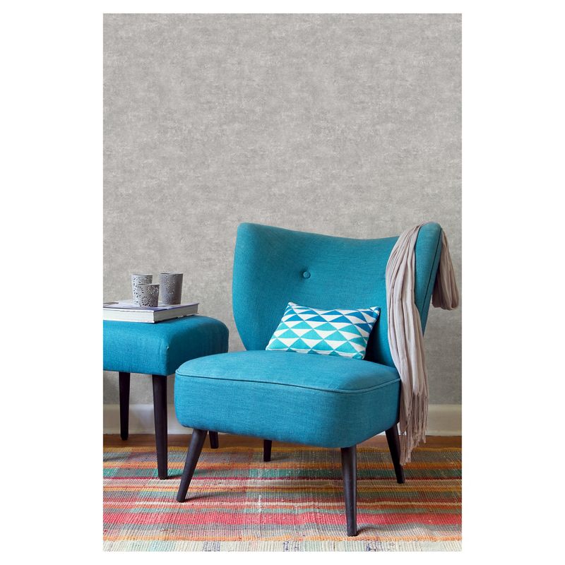 Devine Color Textured Concrete Peel & Stick Wallpaper Gray