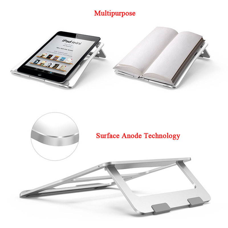Foldable Laptop Stand Macbook Pro Aluminum Adjustable Desktop Tablet Holder Desk Table Mobile Phone Stand For iPad Air Notebook