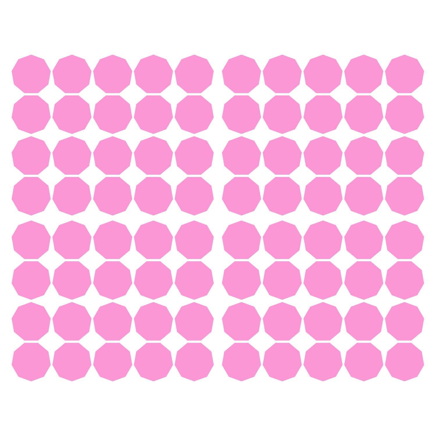 LiteMark 2 Inch Blue Nonagon Decals - Pack of 80