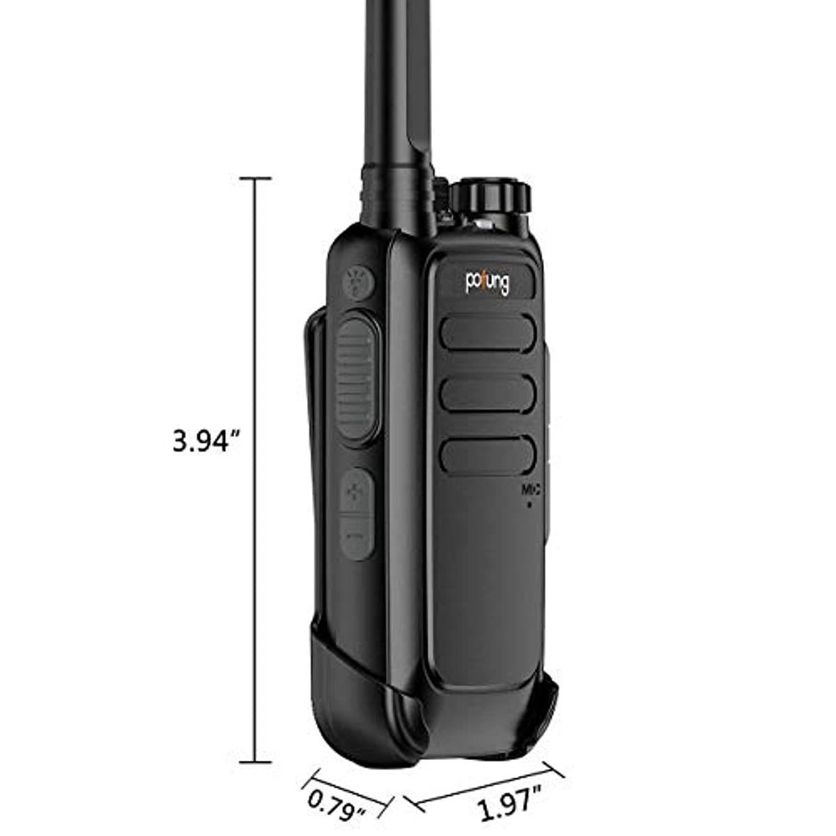 2 Pack BAOFENG Pofung BF-T15 Portable FRS Two Way Radio License-Free Ham Radio 22CH VOX Flashlight USB Charging Walkie Talkie with Headset