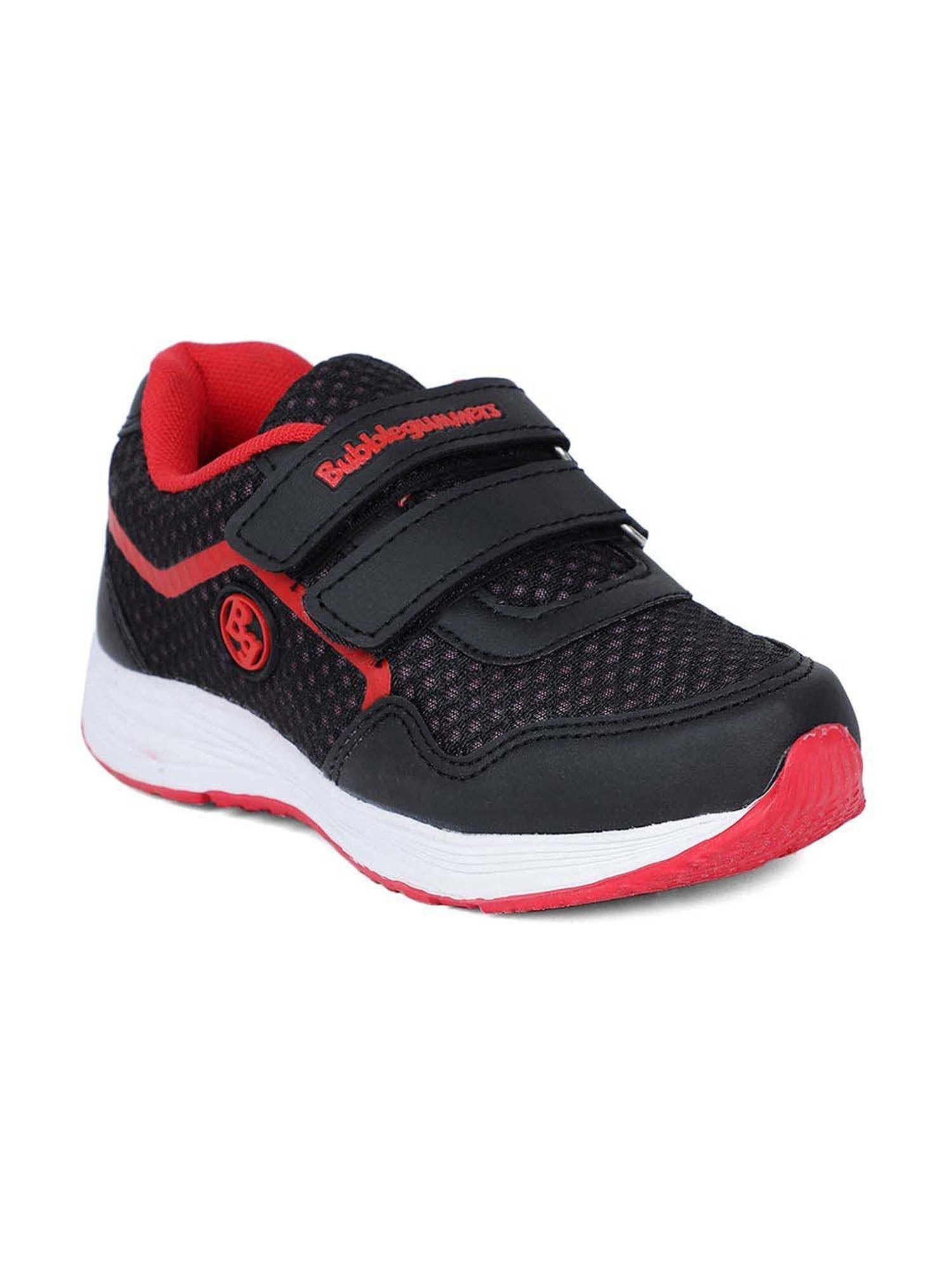 Bubblegummers by Bata Kids Black & Red Velcro Shoes