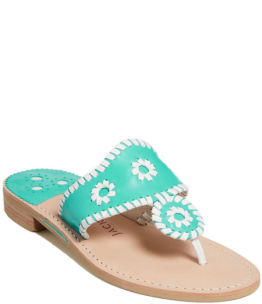 Jack Rogers Jacks Leather Thong Sandals