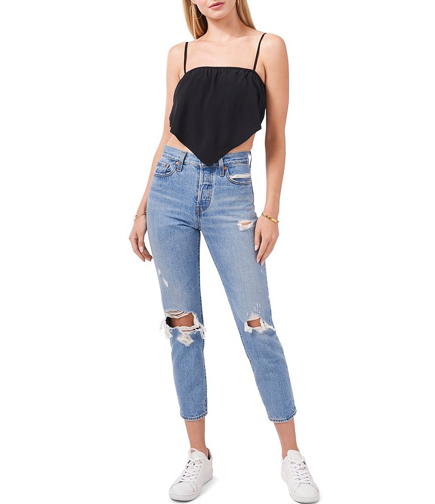 1. STATE Square Neck Sleeveless Bandana Top