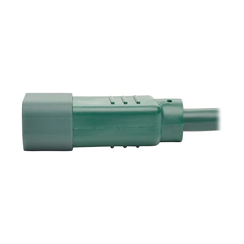 Standard Computer Power Extension Cord 10A 18 AWG IEC320C14 to IEC320C13 Green 6 ft P004006AGN