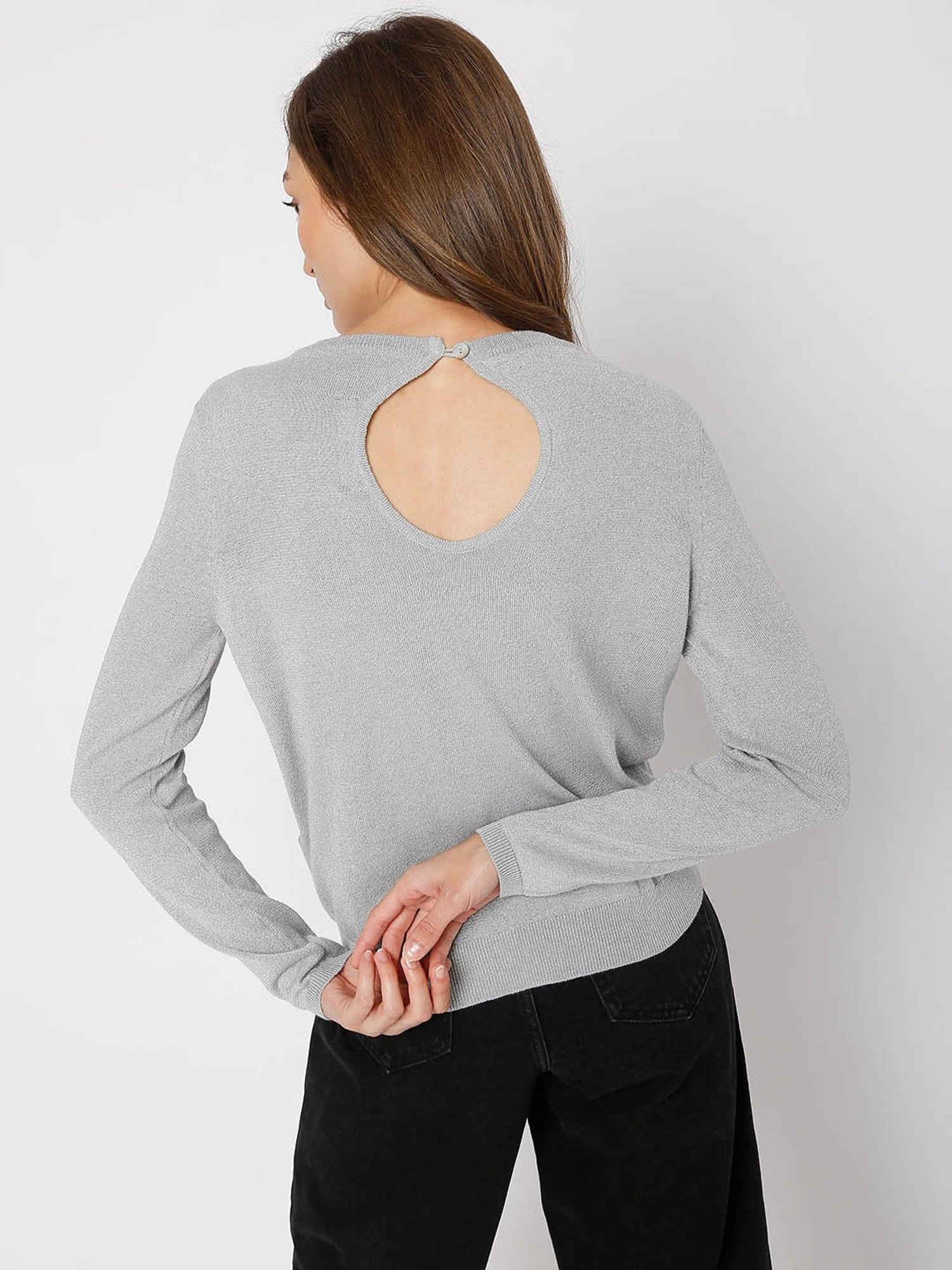 Vero Moda Light Grey Striped Sweater