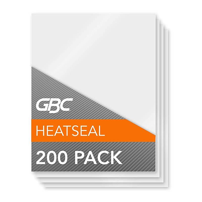 GBC Laminating Sheets Thermal Laminating Pouches Letter Size 3mil UltraClear 200 Pack 3747143